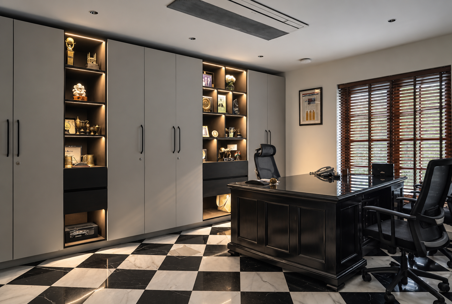 Director's cabin interior design, Lansdowne, Kolkata